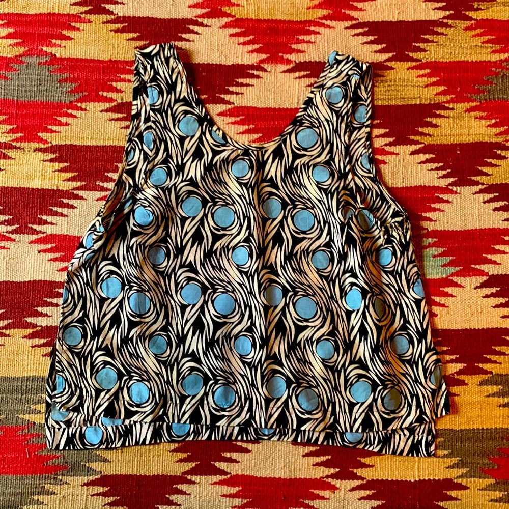 Ilana Kohn Top, Sleevless Cotton/ Silk, Size Medium
